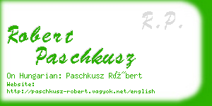 robert paschkusz business card